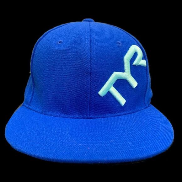 TYR LOGO Royal blue flex fit hat M/L - Picture 4 of 9